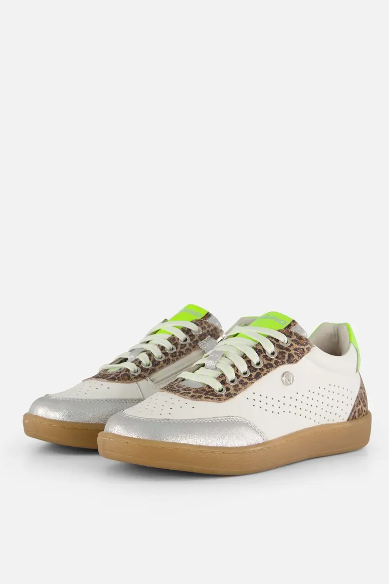 Vingino Animal Sneakers zilver Leer