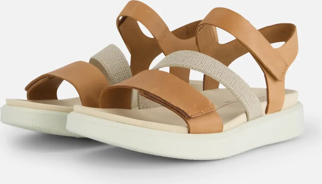 Ecco Flowt W Sandalen cognac Leer