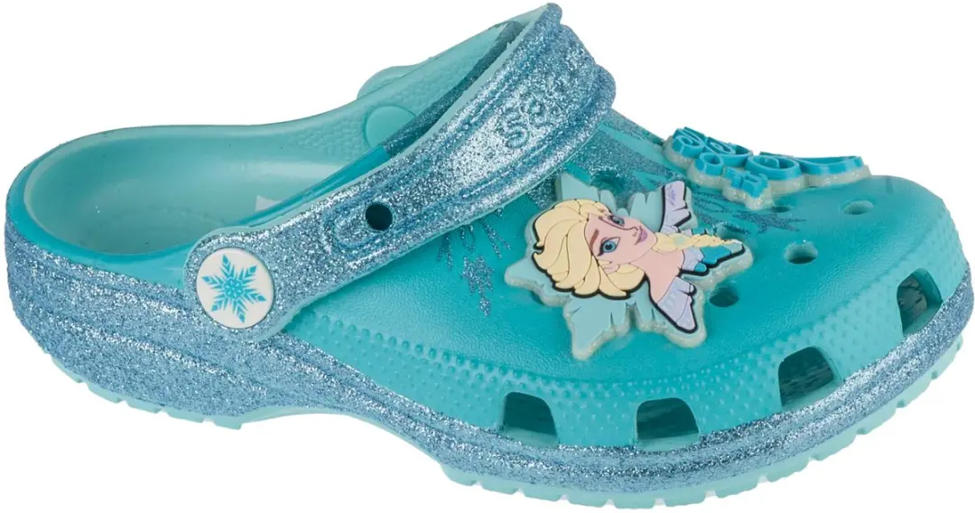 Crocs Classic Frozen Elsa Clog Kids, voor meisje, Blauw, Slippers, maat: 33/34