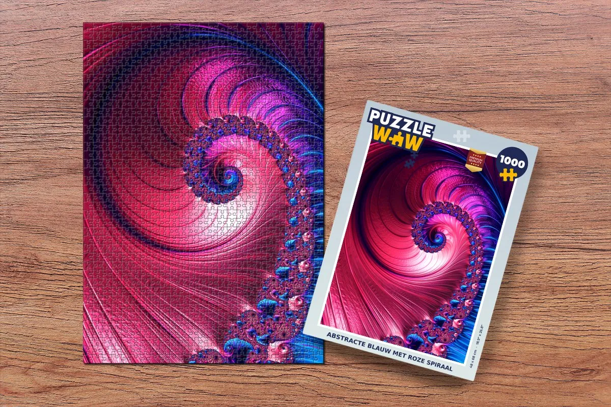 PuzzleWow Spiraal Abstract Legpuzzel 1000 Stuks - Multicolor