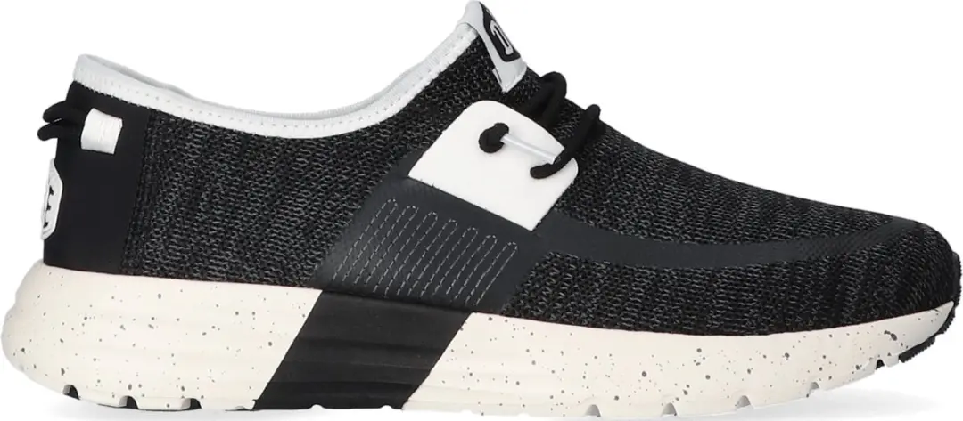HEYDUDE - Sirocco Sport Mode Heren Sneakers Black/White - Maat 44