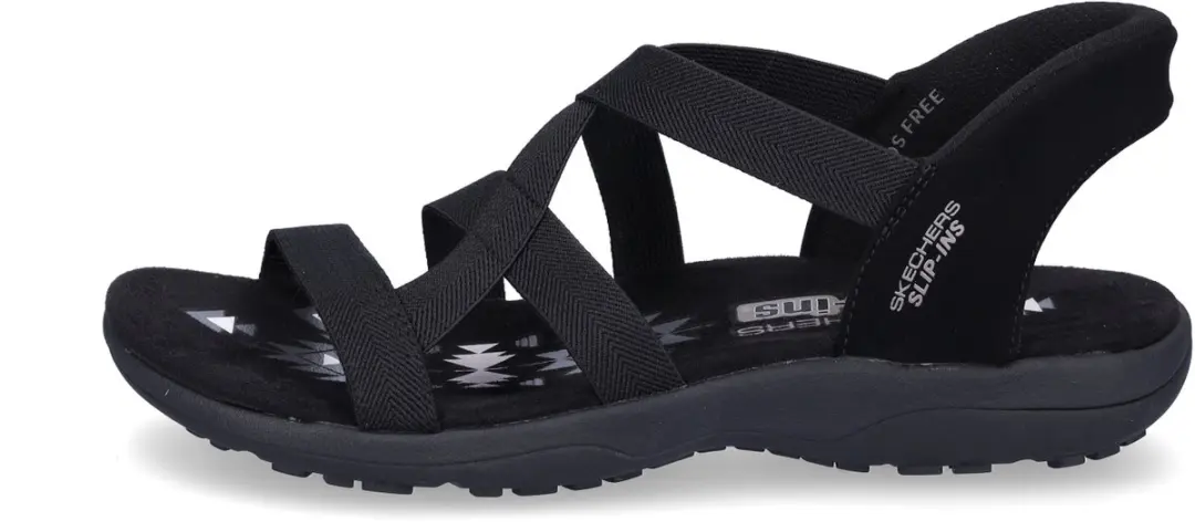 Skechers Reggae Slim-Stretch Flex Dames Sandalen - Zwart - afbeelding 3 van 6
