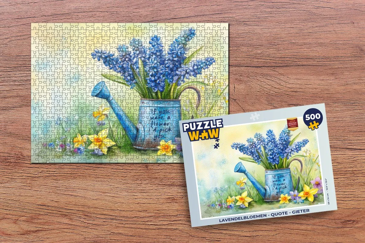 PuzzleWow Lavendelbloemen Quote Legpuzzel 500 Stuks - MPN 8721173245167