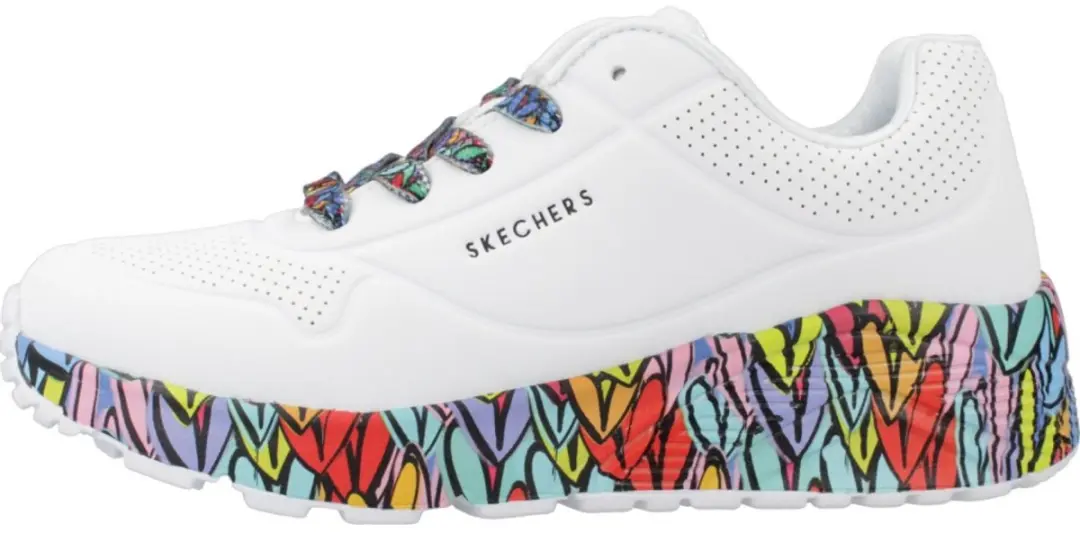 Skechers Uno Lite-Subtle Love Meisjestrainers 314088L - 30 - Wit/Multi
