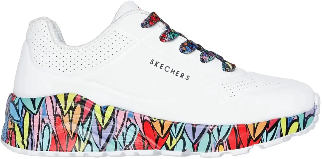 Skechers Uno Lite-Subtle Love Meisjestrainers 314088L - 30 - Wit/Multi