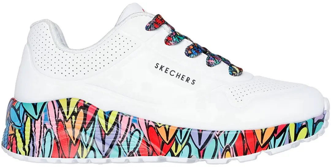 Skechers Uno Lite-Subtle Love Meisjestrainers 314088L - 30 - Wit/Multi - afbeelding 6 van 6