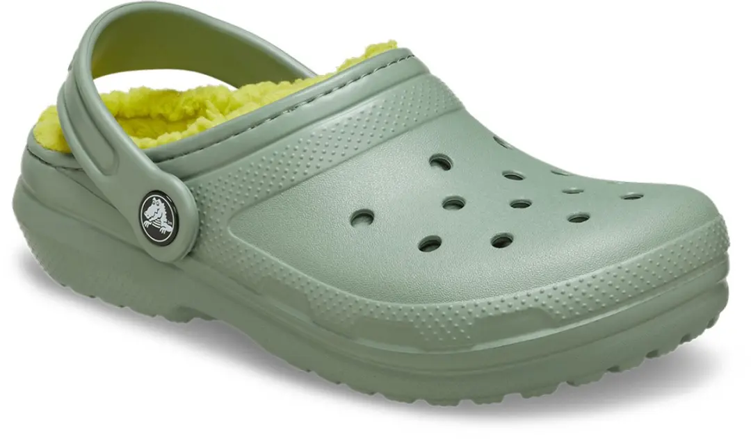Crocs Classic Lined Clog Kids Moss