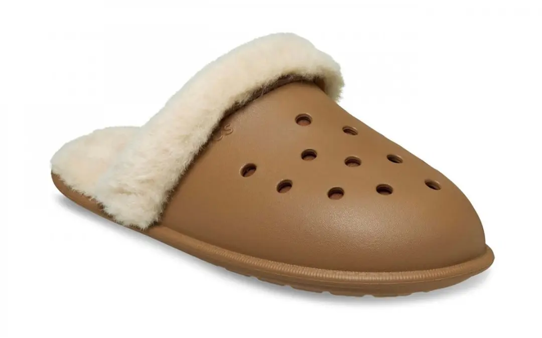 Crocs Classic Fuzz Scuff Slippers 39/40 - Beige - afbeelding 6 van 6