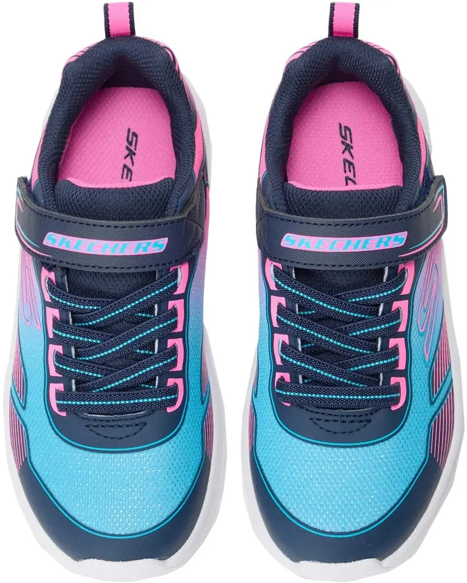 Skechers Microspec Advance Oasis Point Sneakers - Kinderen 34 - Blauw - afbeelding 4 van 6