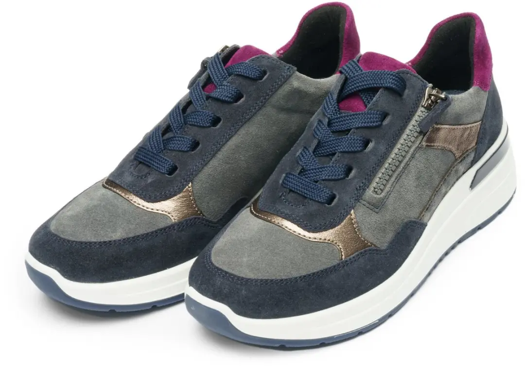 Ara Garda Sneaker - 40 - Grijs/Blauw