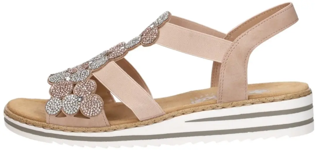 Rieker Sandalen Plat Sandalen Plat - roze - Maat 36 - afbeelding 2 van 6