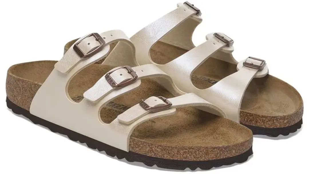 Birkenstock Florida Slippers - Narrow Fit 37 - Graceful Pearle White - afbeelding 6 van 6