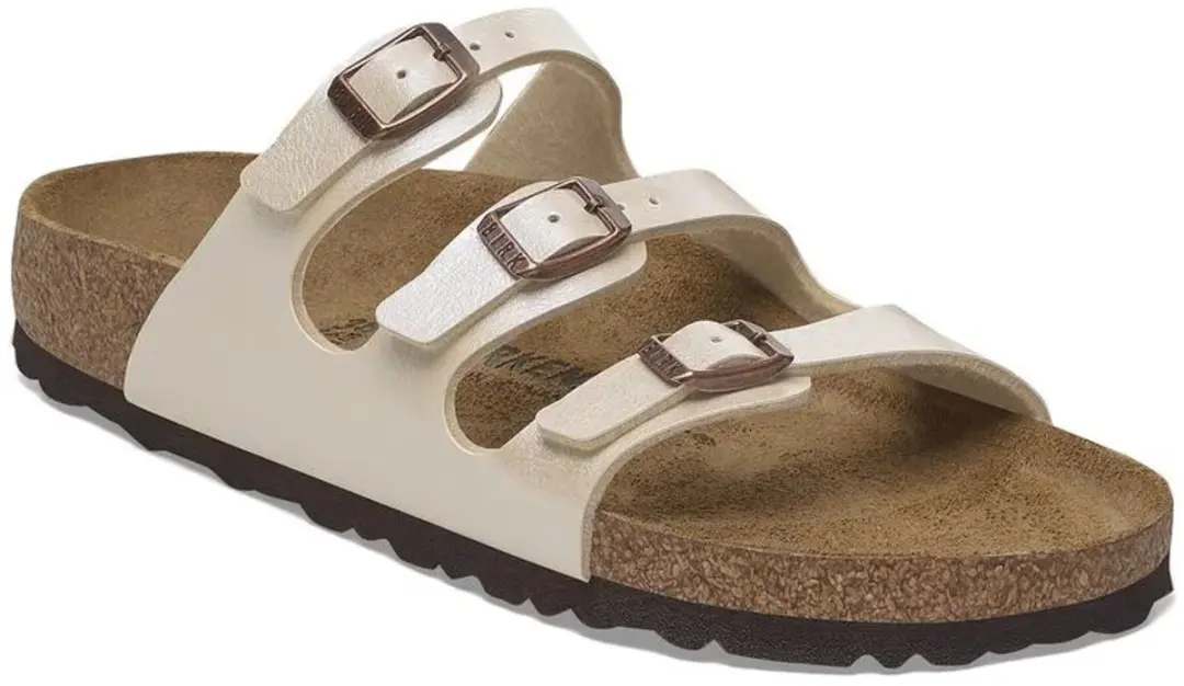 Birkenstock Florida Slippers - Narrow Fit 37 - Graceful Pearle White