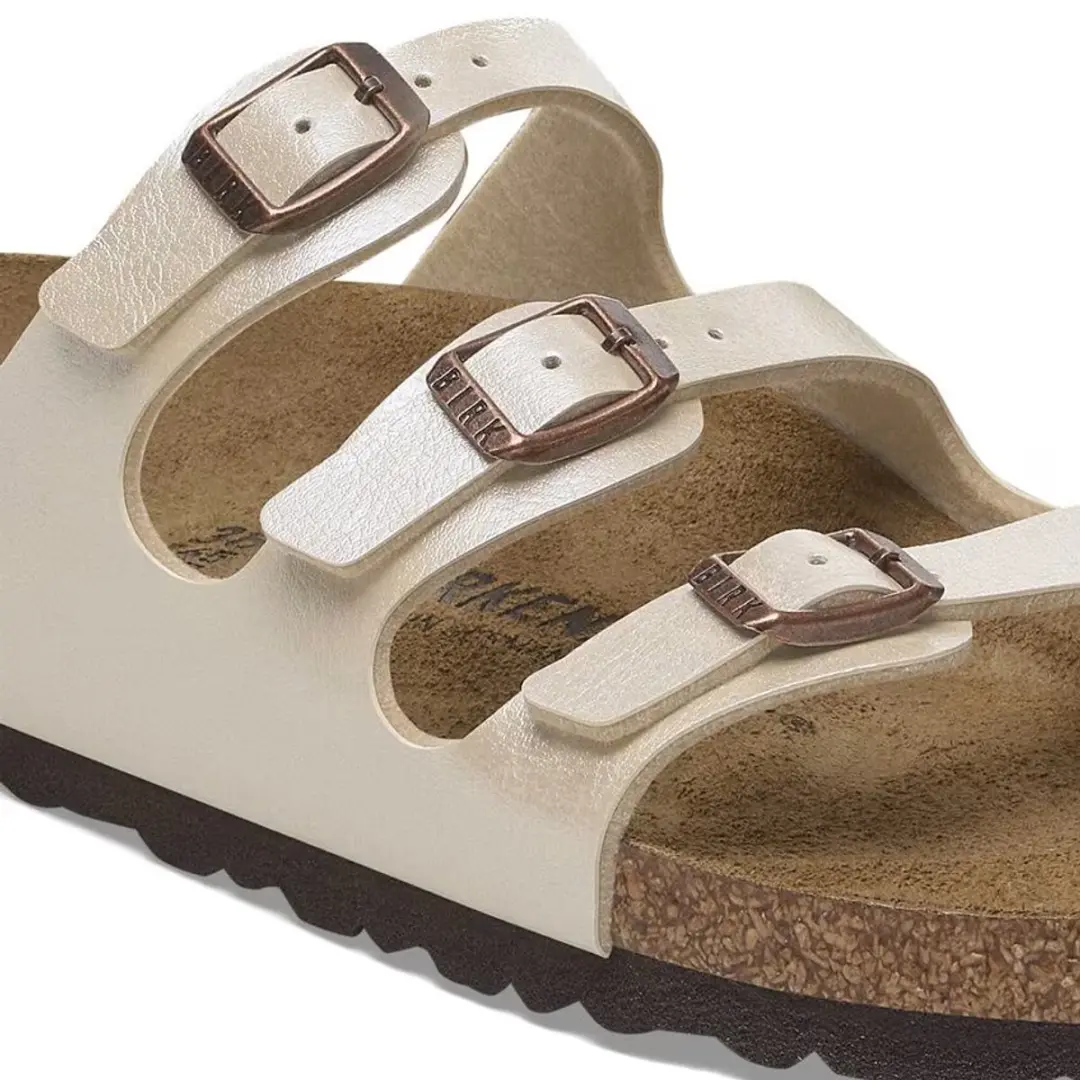 Birkenstock Florida Slippers - Narrow Fit 37 - Graceful Pearle White