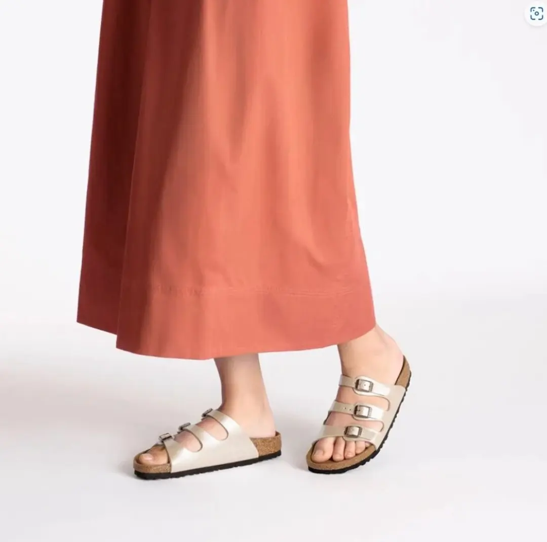 Birkenstock Florida Slippers - Narrow Fit 37 - Graceful Pearle White