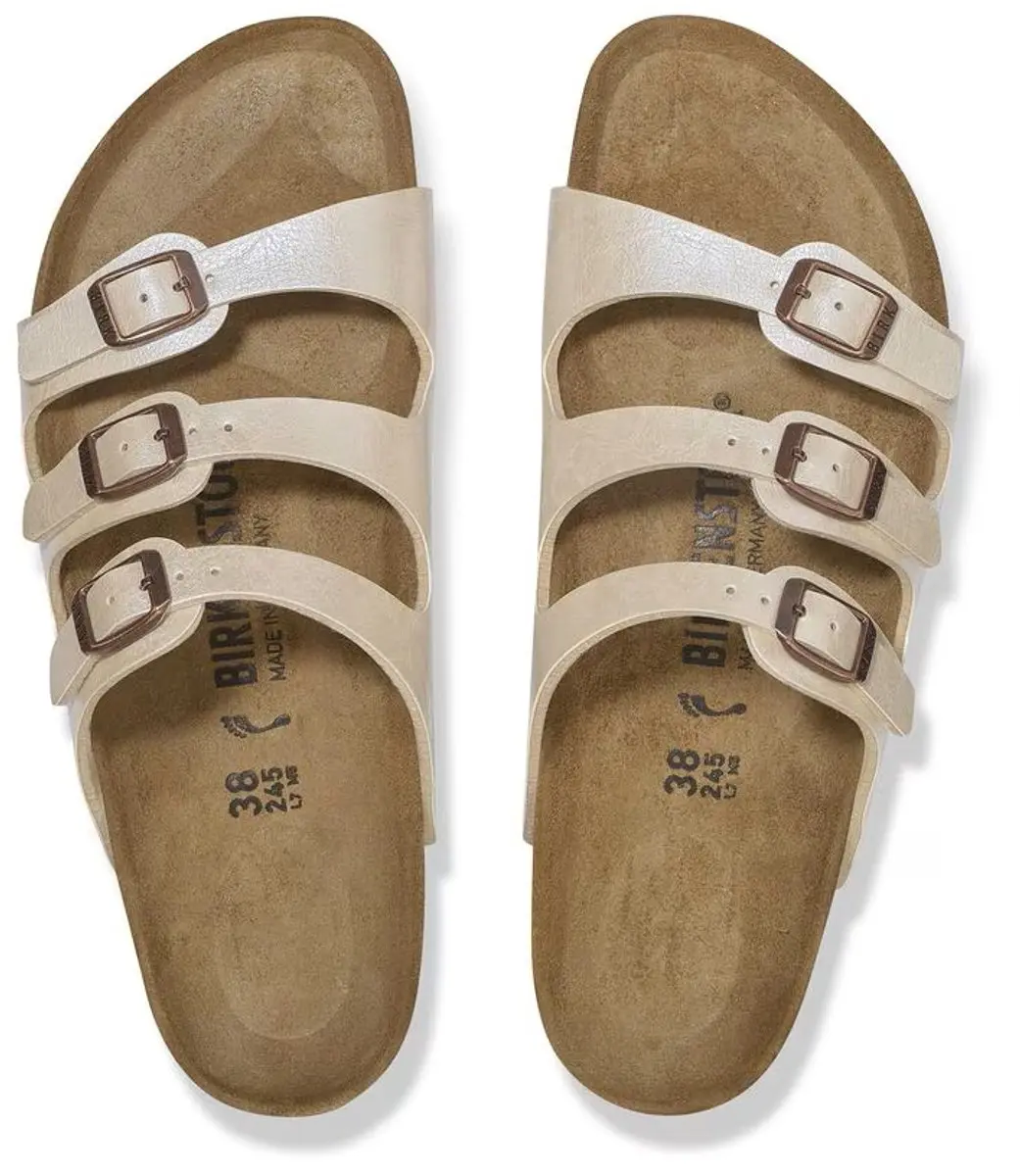 Birkenstock Florida Slippers - Narrow Fit 37 - Graceful Pearle White