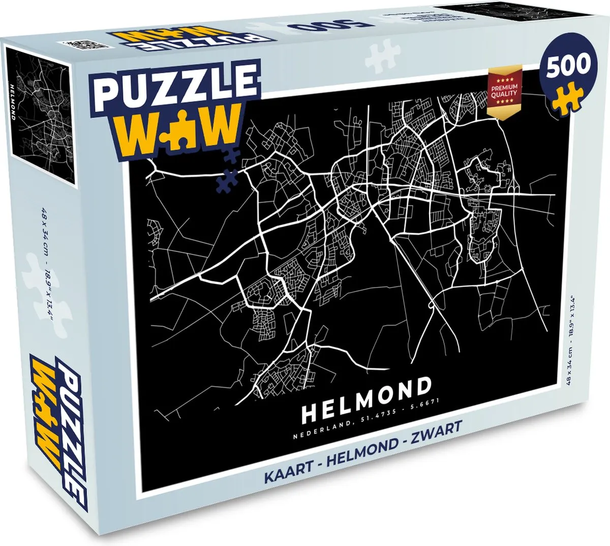 PuzzleWow Helmond Legpuzzel 500 Stuks - Multicolor