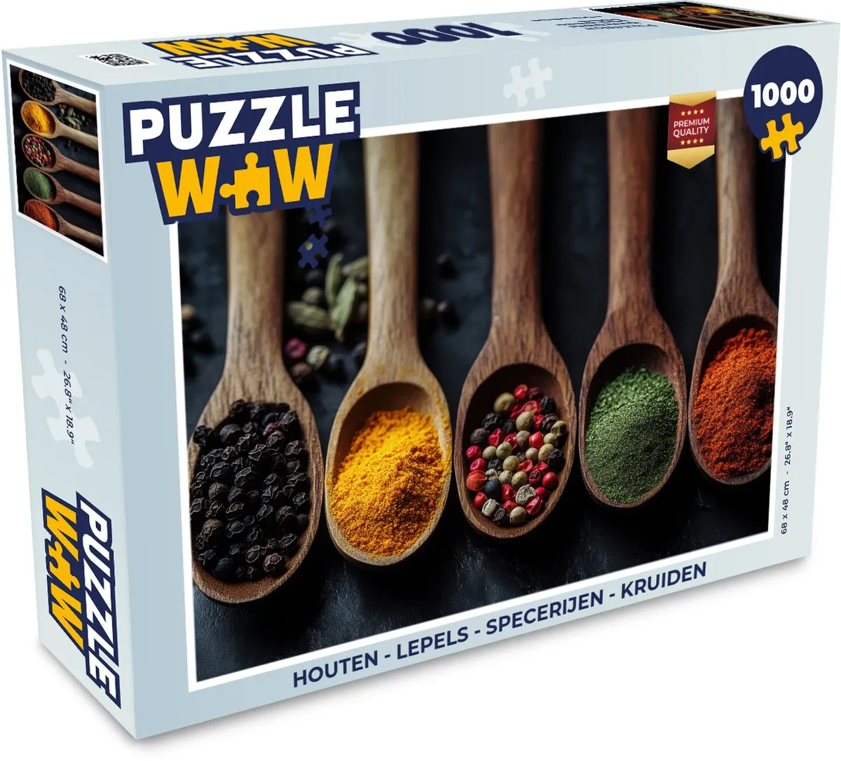 PuzzleWow Houten Lepels & Kruiden Puzzel 1000 Stuks