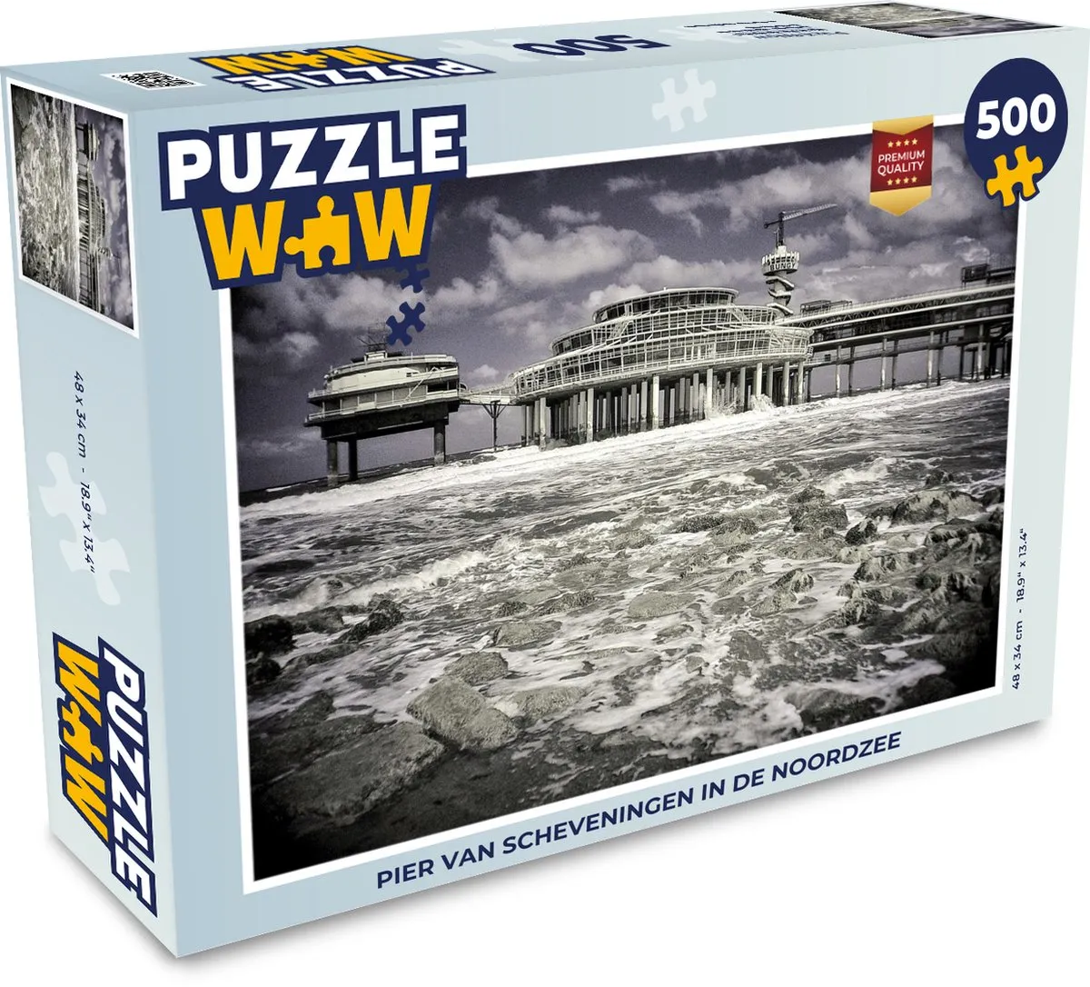 PuzzleWow Pier van Scheveningen Legpuzzel 500 Stuks - Multicolor