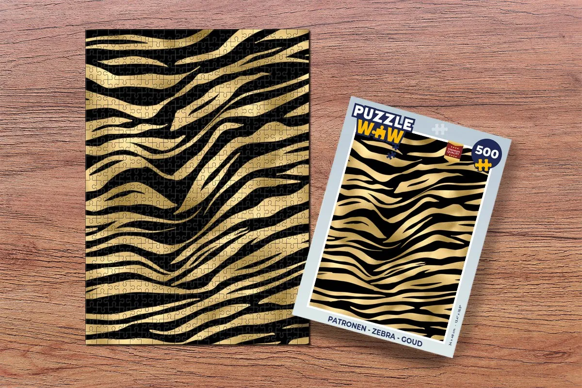 PuzzleWow Zebra Legpuzzel 500 Stuks - Multicolor