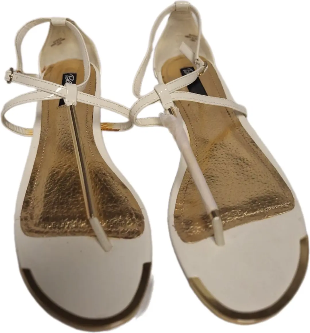 BLINK-SANDAL WHITE/GOLD DETAILS-SIZE 41