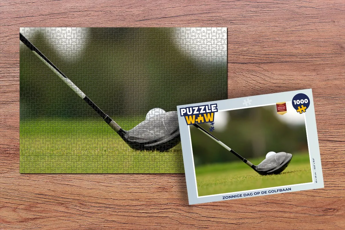 PuzzleWow Legpuzzel 1000 Stuks - Zonnige Dag Golfbaan Multicolor