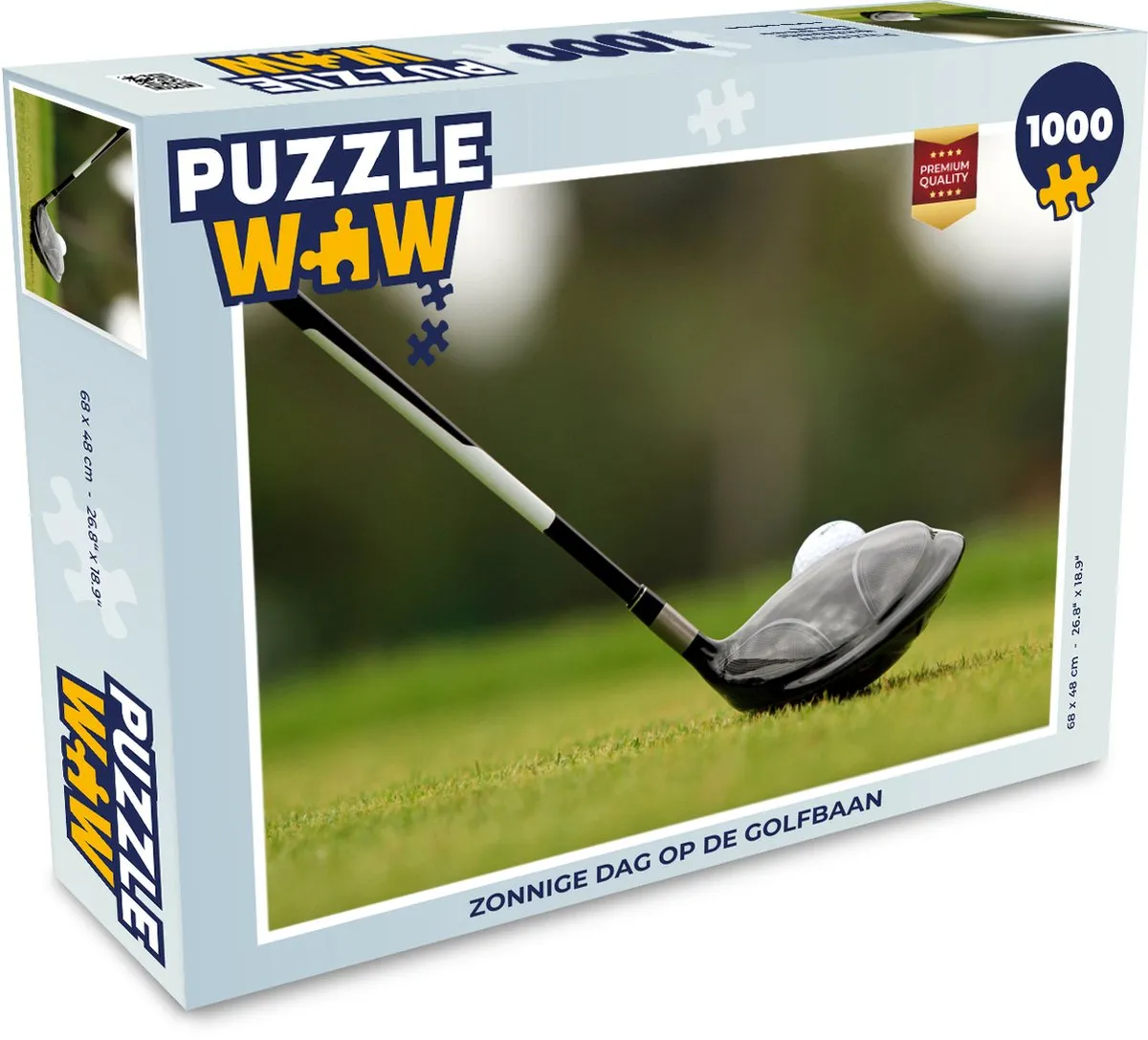 PuzzleWow Legpuzzel 1000 Stuks - Zonnige Dag Golfbaan Multicolor