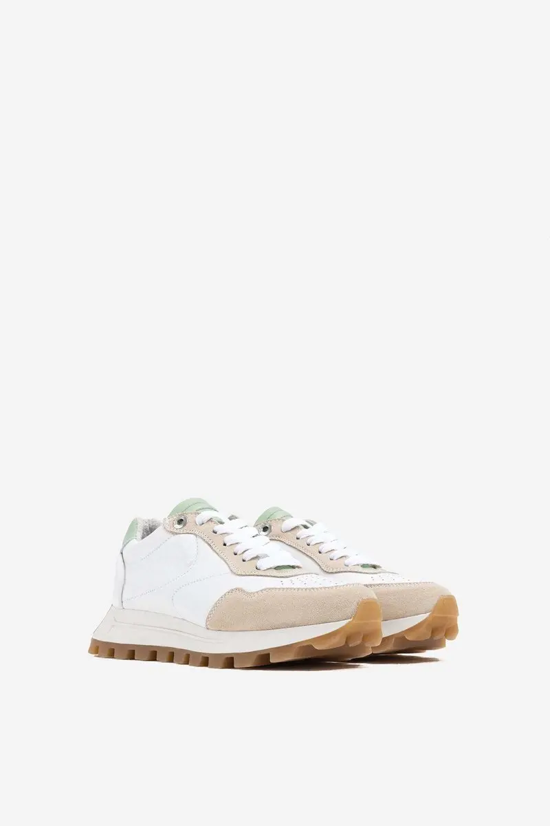 Bronx Sneakers 36 - Gebroken wit/pastelgroen