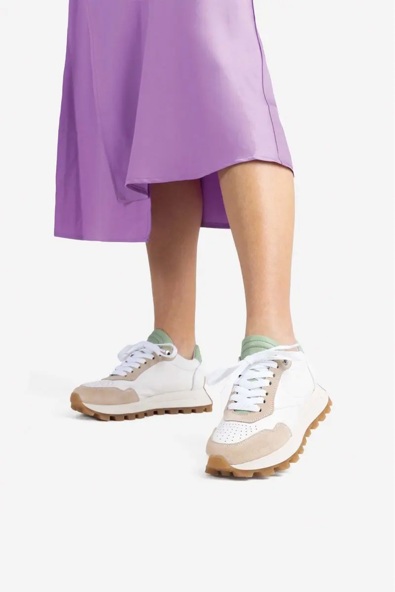 Bronx Sneakers 36 - Gebroken wit/pastelgroen