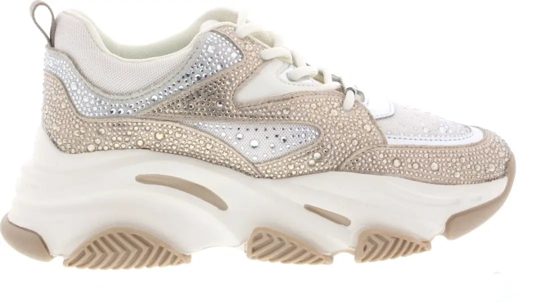 Dames Sneakers Steve Madden Privy Silver/gold Cream Zilver