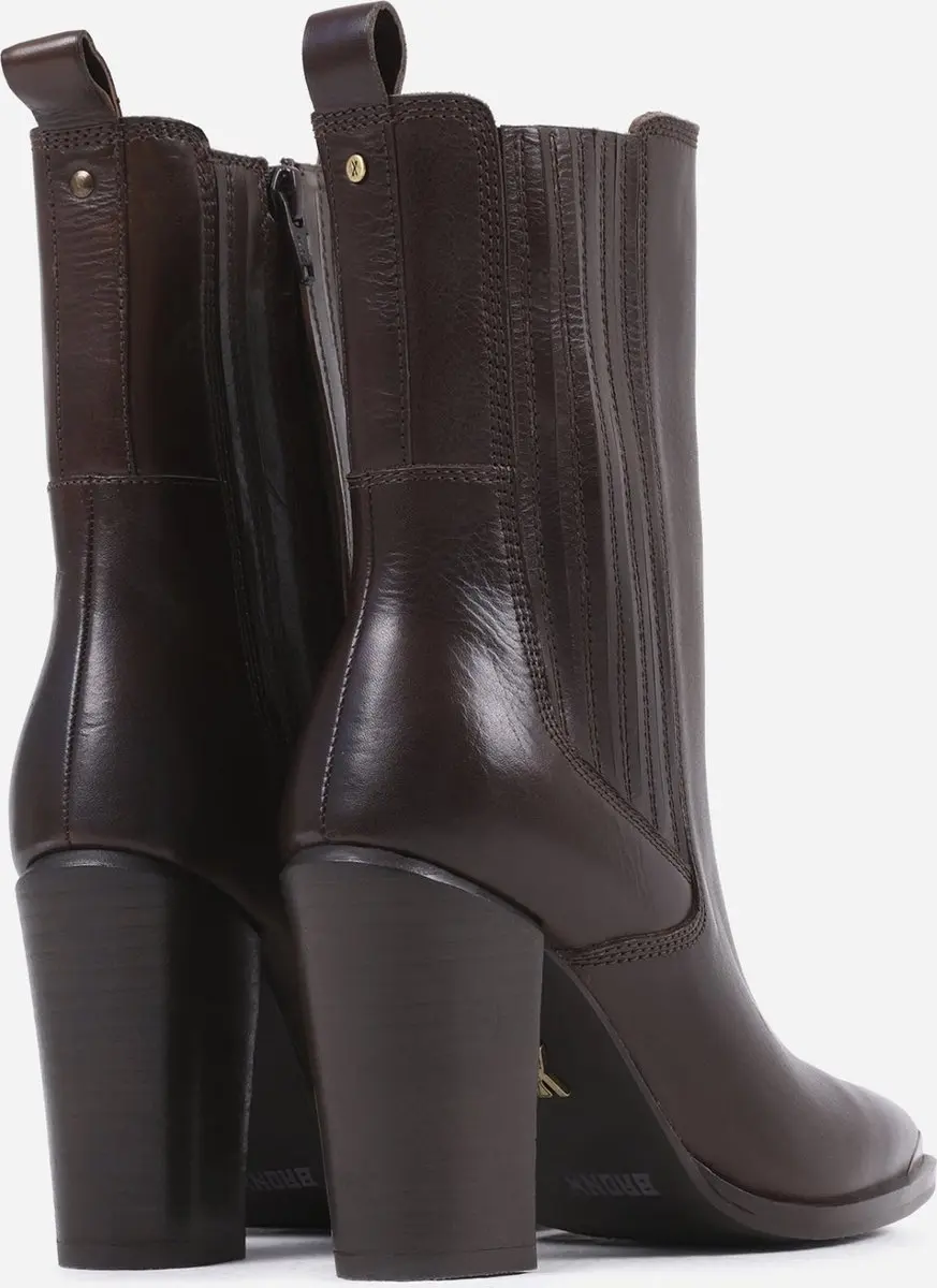 Bronx New-Americana Dames Enkellaars - Bruin - Maat 36