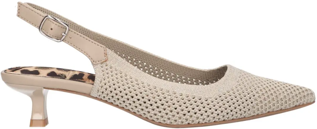 La Strada Slingback Beige Knitted