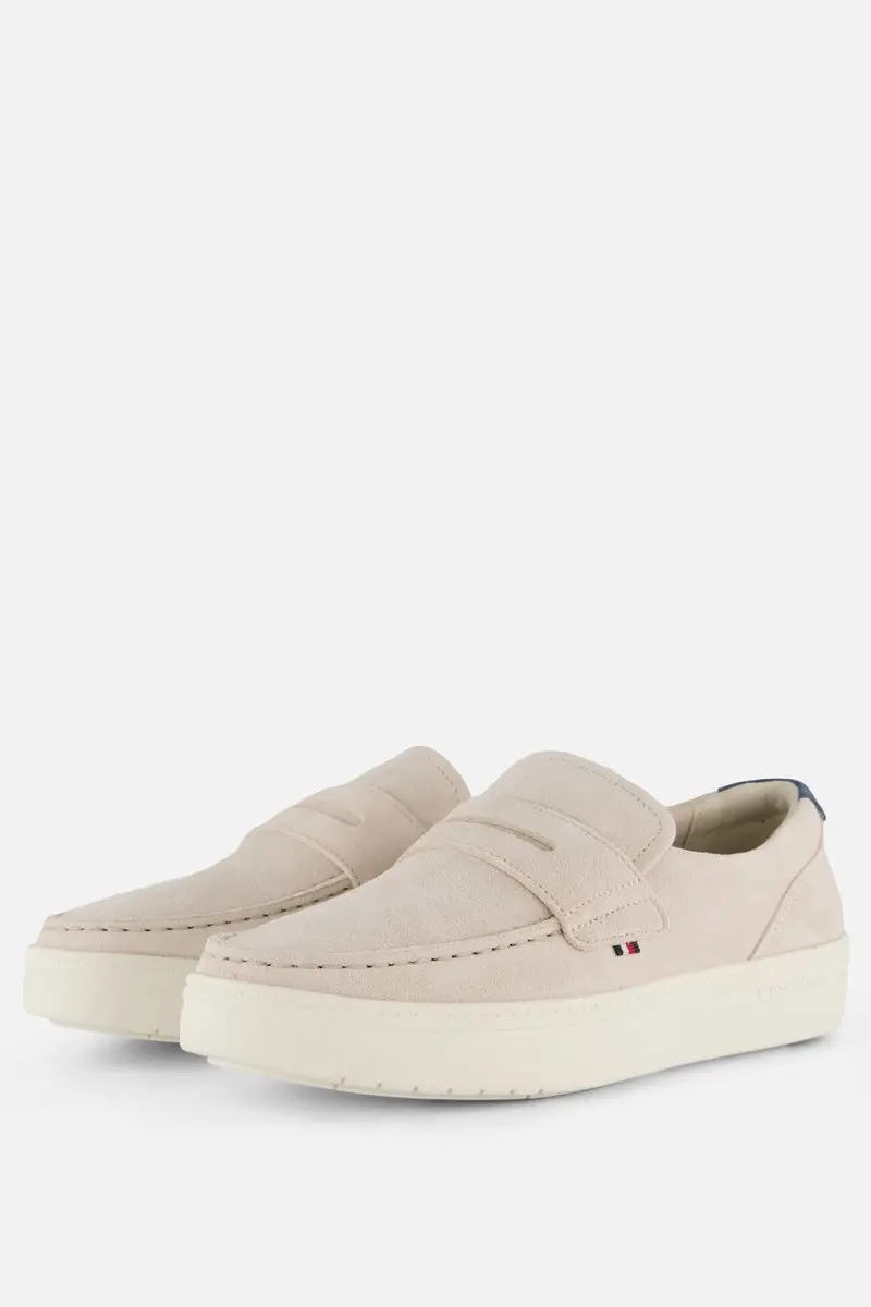 Tommy Hilfiger Milann Instappers beige Suède