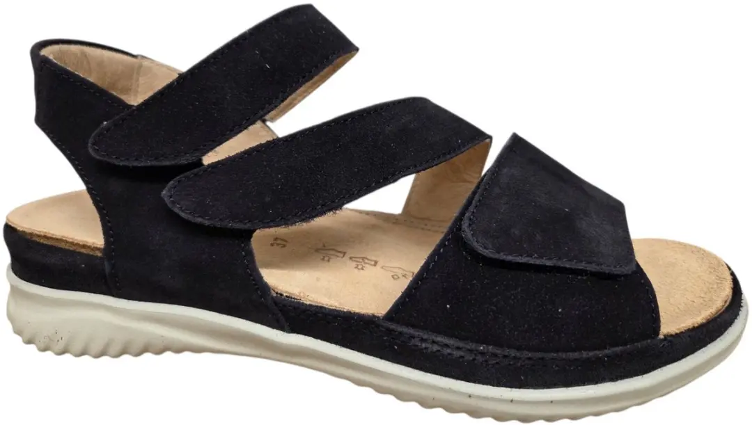 Hartjes 132.1135/30 47.00 Sandalen Blauw Suede Dames Breedtemaat G