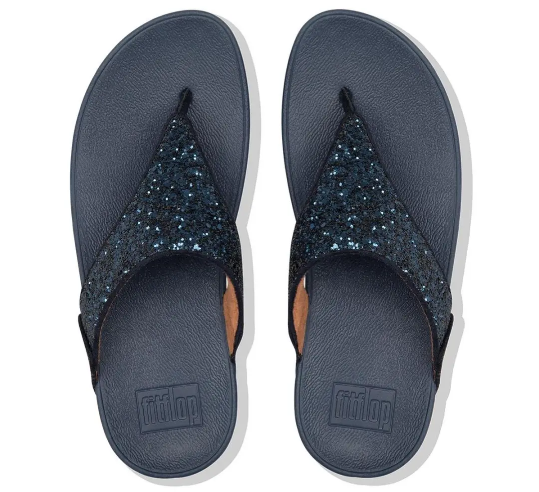FitFlop Lulu Glitter Toe-Thongs PU Glitter Dames Slippers