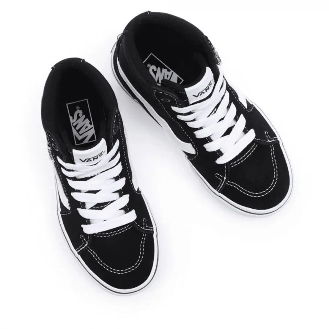 Vans YT Filmore Hi Sneakers - Zwart/Wit - afbeelding 5 van 6