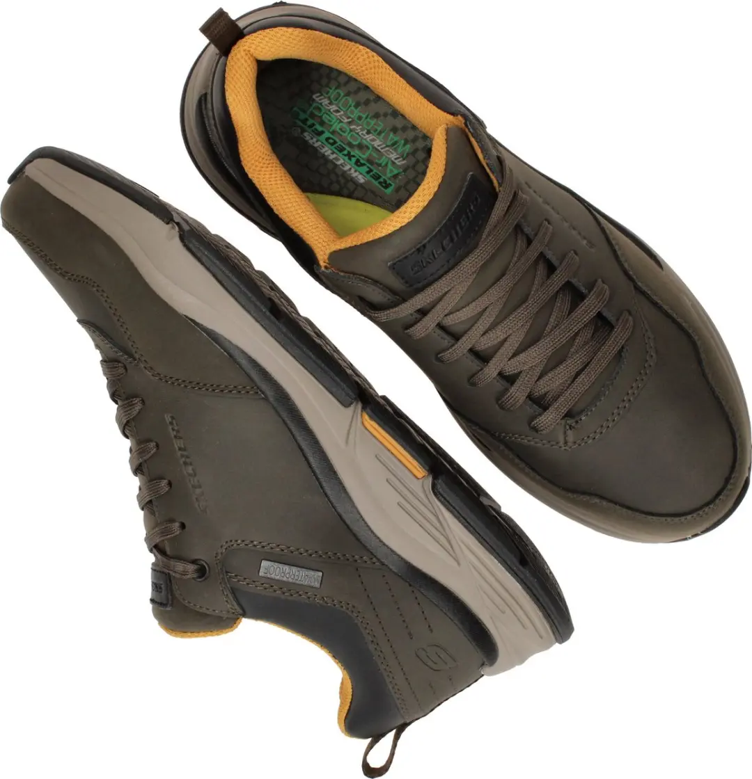 Skechers Benago Hombre Waterproof Wandelschoenen - Groen - afbeelding 5 van 6