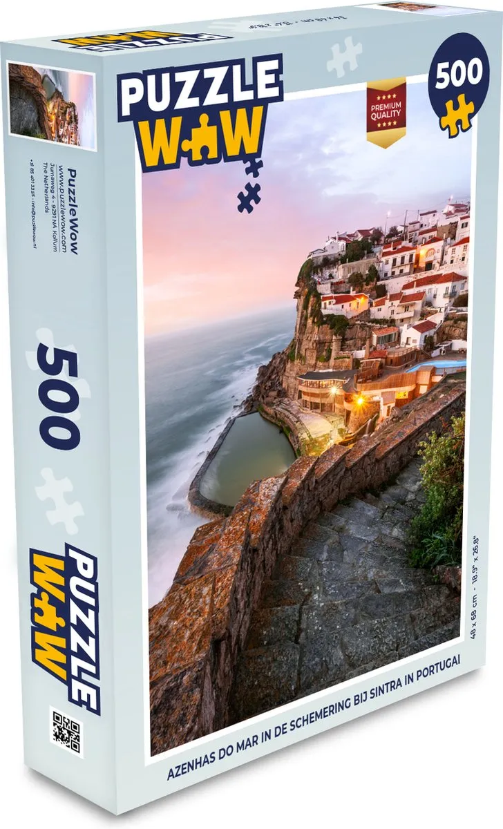 PuzzleWow Azenhas do Mar Legpuzzel 500 Stuks - Multicolor