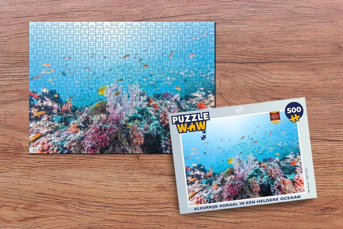 PuzzleWow Legpuzzel Kleurrijk Koraal 500 Stuks - Multicolor
