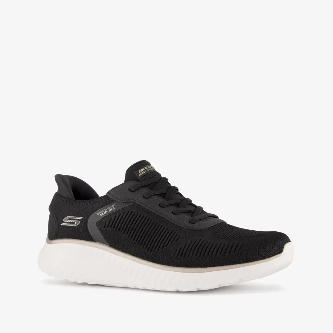 Skechers Slip-ins: BOBS Sport Wide Fit dames sneakers zwart wit