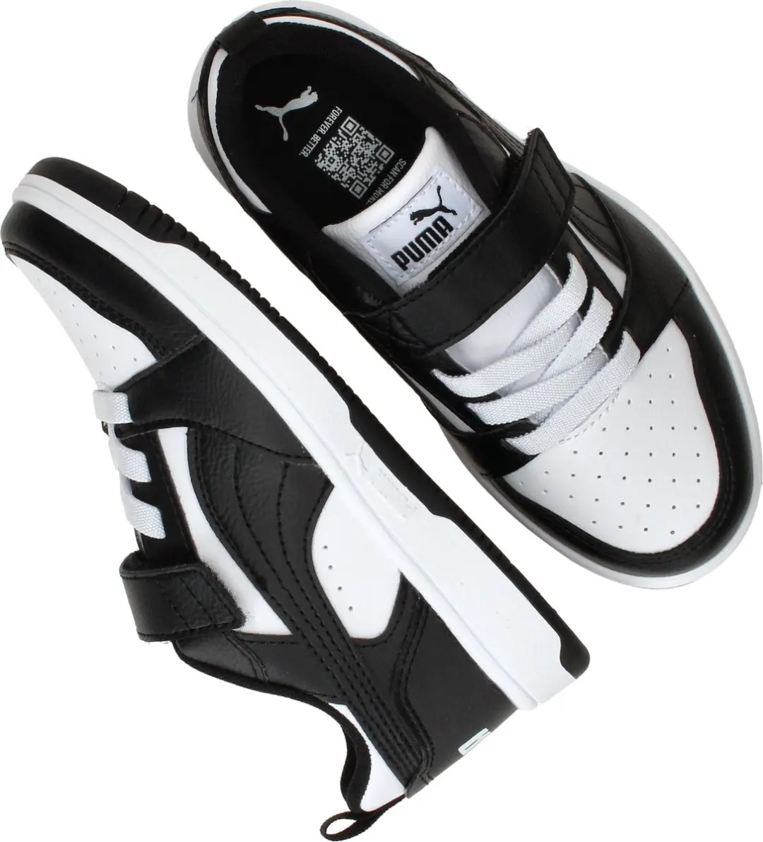 PUMA Rebound V6 Lo AC+ PS Sneakers - 087213 - Wit/Zwart - afbeelding 3 van 6