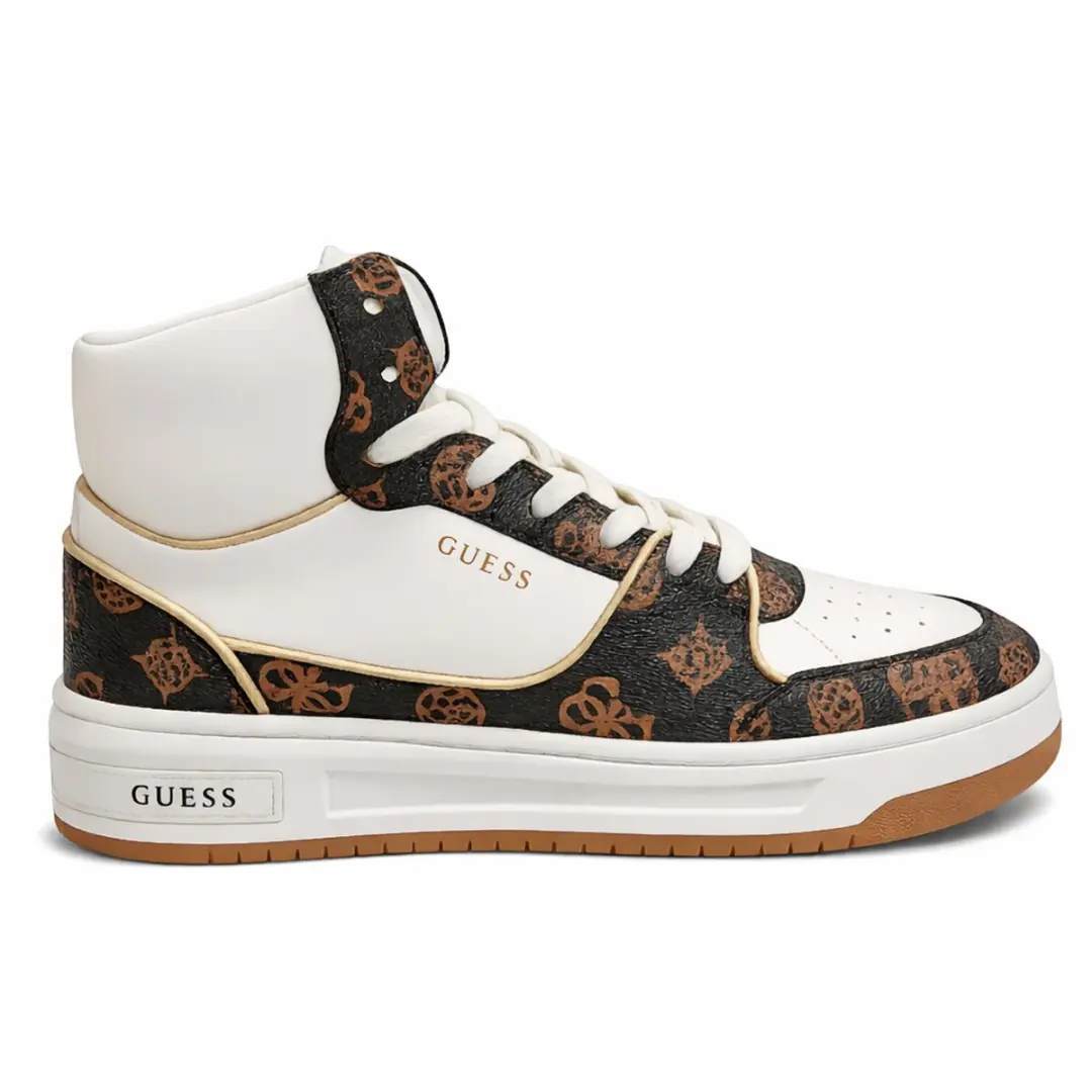 GUESS Tullia Dames Sneakers Hoge Witte Mode Schoenen Maat 40