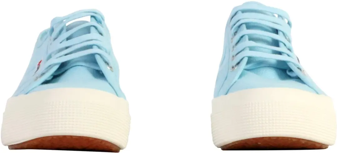 Lage sneakers met veters en plateauzool