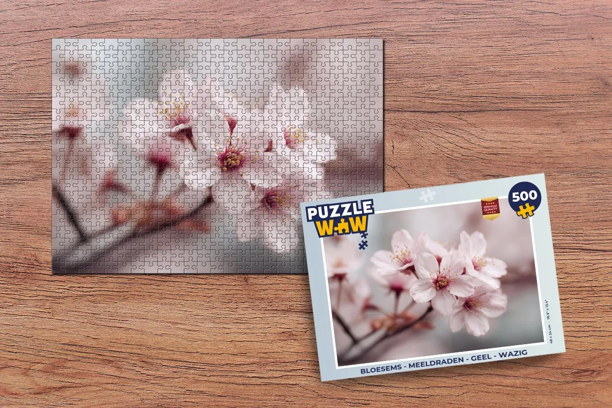 PuzzleWow Bloesems Meeldraden Legpuzzel 500 Stuks - Geel