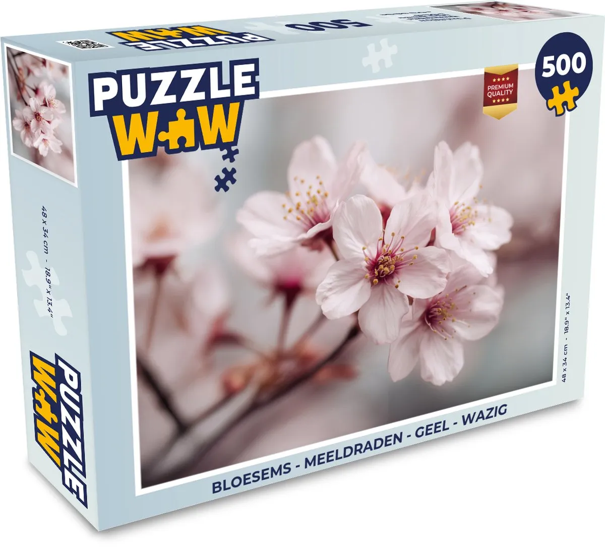 PuzzleWow Bloesems Meeldraden Legpuzzel 500 Stuks - Geel