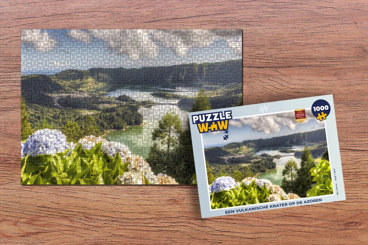 PuzzleWow Vulkanische Krater Azoren Legpuzzel 1000 Stuks