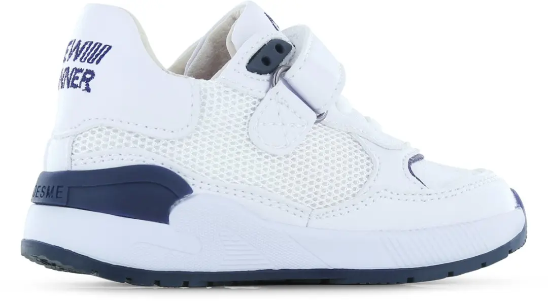 Shoesme Sneaker Wit-Donkerblauw - Microleer - Maat 24 - afbeelding 3 van 6