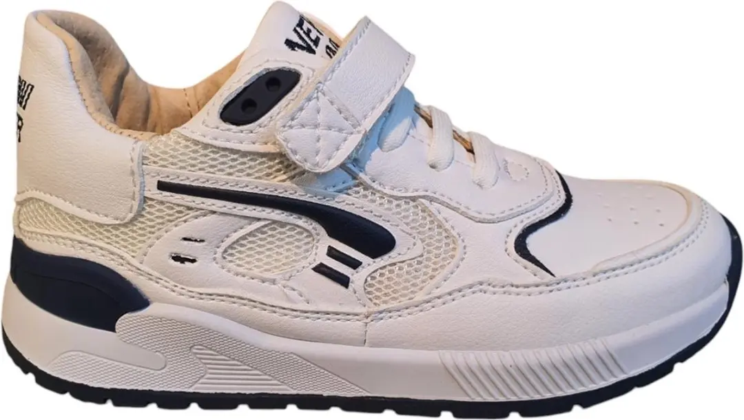 Shoesme Sneaker Wit-Donkerblauw - Microleer - Maat 24 - afbeelding 2 van 6