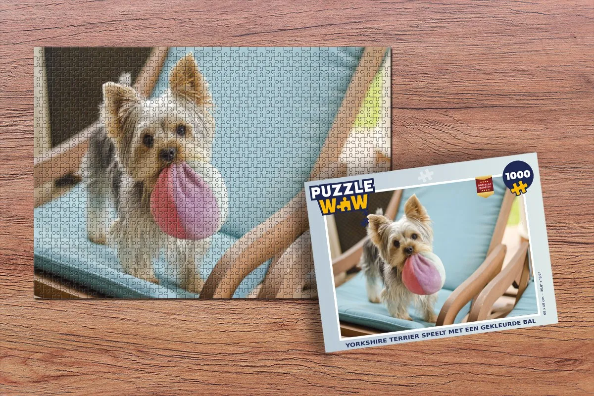 PuzzleWow Yorkshire Terrier Legpuzzel 1000 Stuks - Multicolor