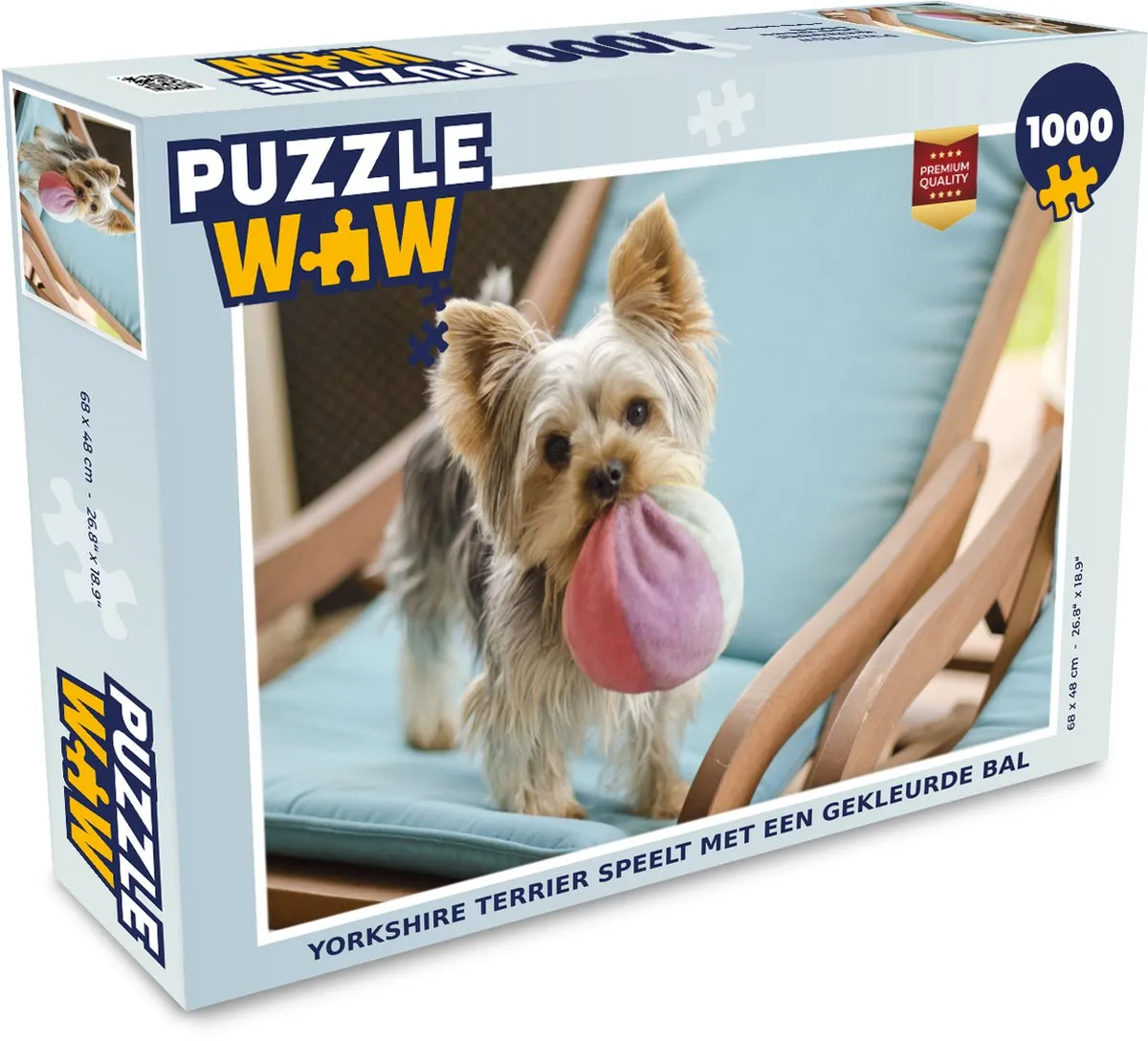 PuzzleWow Yorkshire Terrier Legpuzzel 1000 Stuks - Multicolor